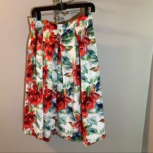 Tahari Floral Pleated Skirt Size 12